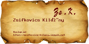 Zsifkovics Kilény névjegykártya